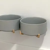 Bamboo & Ceramic Raised Bowls Bamboo & Ceramic Raised Bowls